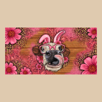 Easter Heifer With Bunny Ears And Glasses License Plate Heavyweight Sweatshirt | Teevron