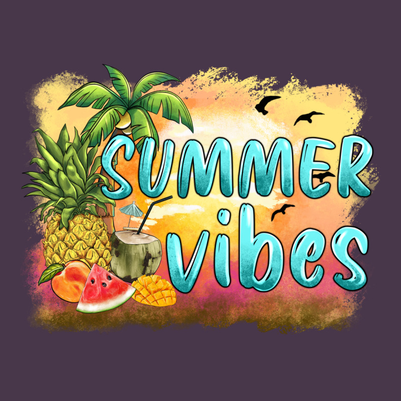 Summer Vibes Sunset And Fruits Heavyweight Hoodie by BarkalooDesign | Teevron