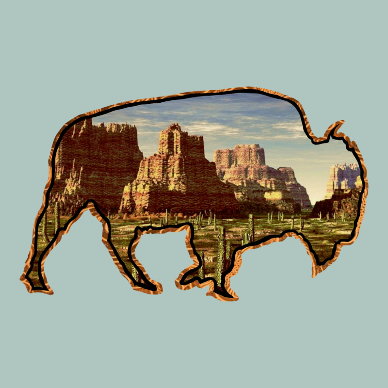 Bison Silhouette Desert Landscape Premium Sweatshirt by Bettercallsaul | Teevron