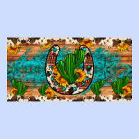 Cactus Sunflower Horseshoe License Plate Urban Heavy Tee | Teevron