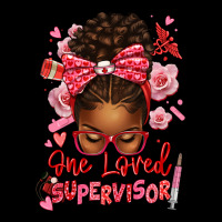 One Loved Supervisor Afro Messy Bun Premium Tee | Teevron