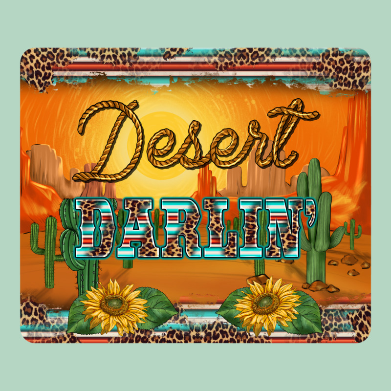 Western Desert Darlin Sunset Serape Leopard Sunflowers Mousepad Classic Tee by BarkalooDesign | Teevron