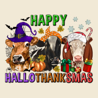 Happy Hallothanksmas With Cow Premium Tee | Teevron