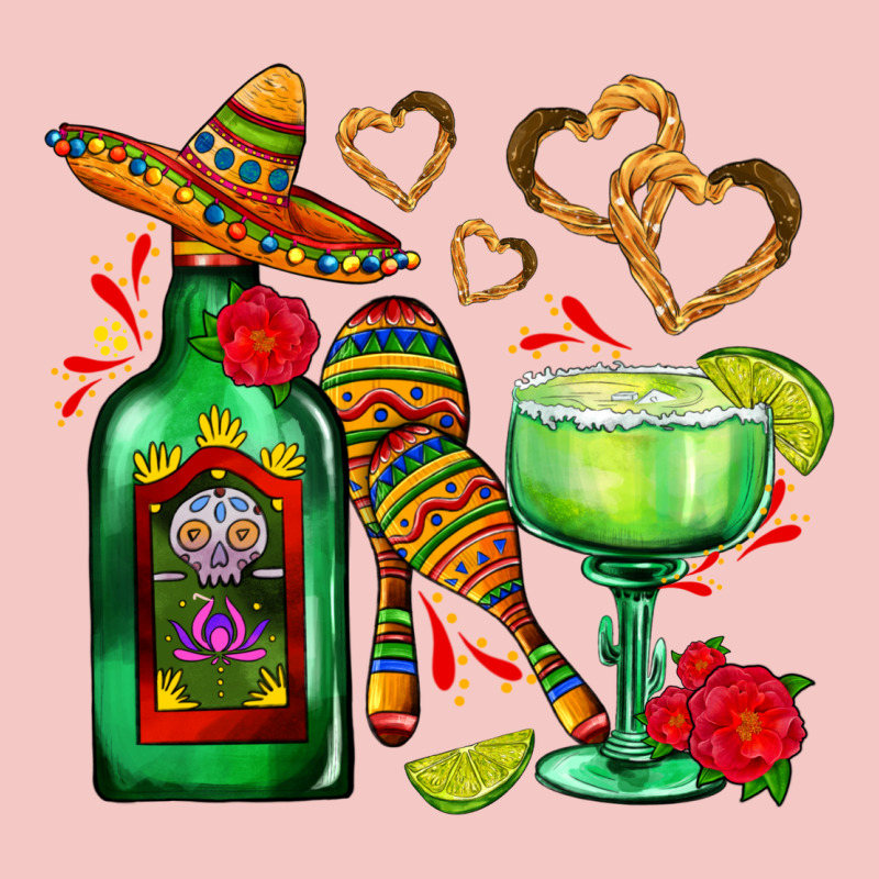 Mexican Tequila Margarita And Maracas Urban Heavy Tee by AdoDesignShop | Teevron