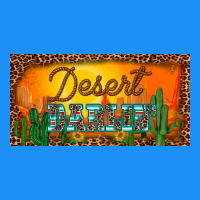 Western Desert Darlin Sunset Cactus Leopard Serape   License Plate Tem Classic Tee | Teevron