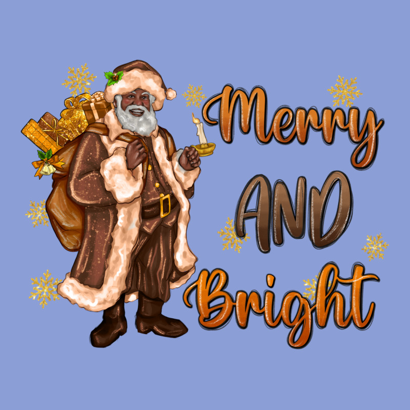 Merry And Bright Black Santa Long Sleeve Tee by MaliasSmallBusiness | Teevron