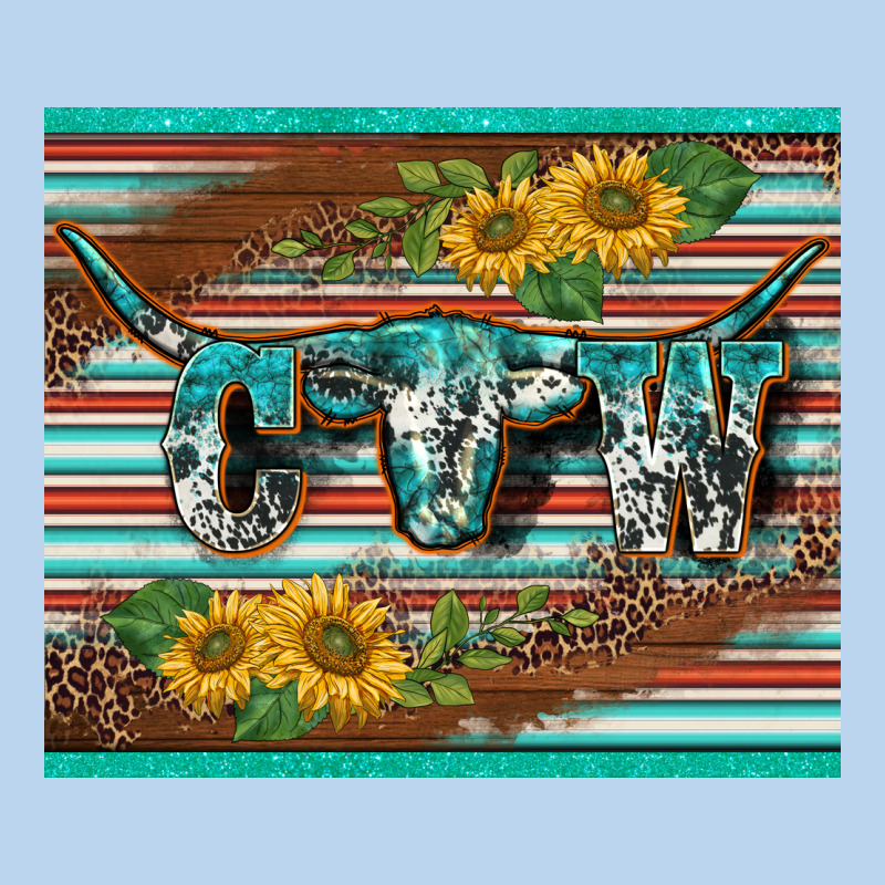 Western Cow Serape Leopard Sunflowers Mousepad Classic Tee by BarkalooDesign | Teevron
