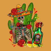 Skeleton With Sombrero And Tequila Urban Heavy Tee | Teevron