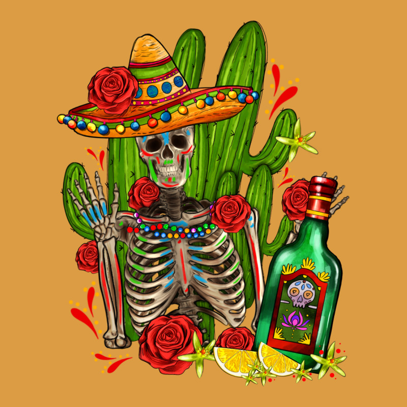 Skeleton With Sombrero And Tequila Urban Heavy Tee by AdoDesignShop | Teevron