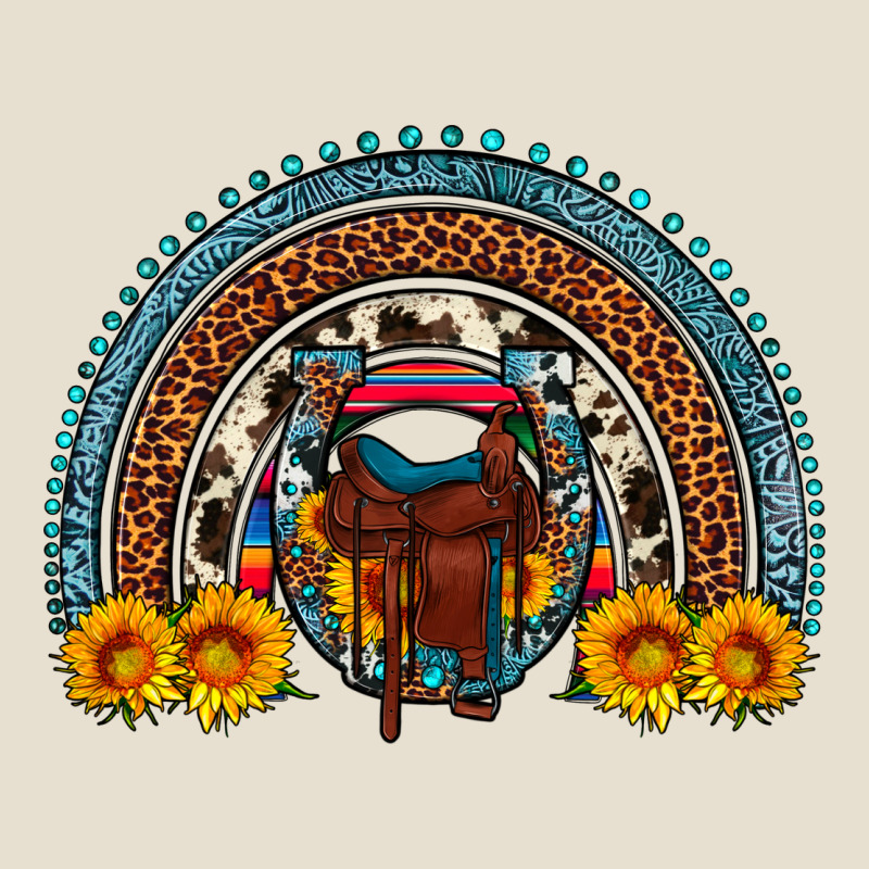 Saddle Sunflower Horseshoe Rainbow Urban Heavy Tee by Artiststas | Teevron