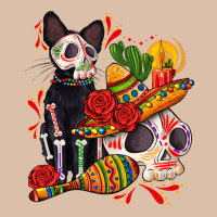 Mexican Dead Day With Skeleton Cat Urban Heavy Tee | Teevron