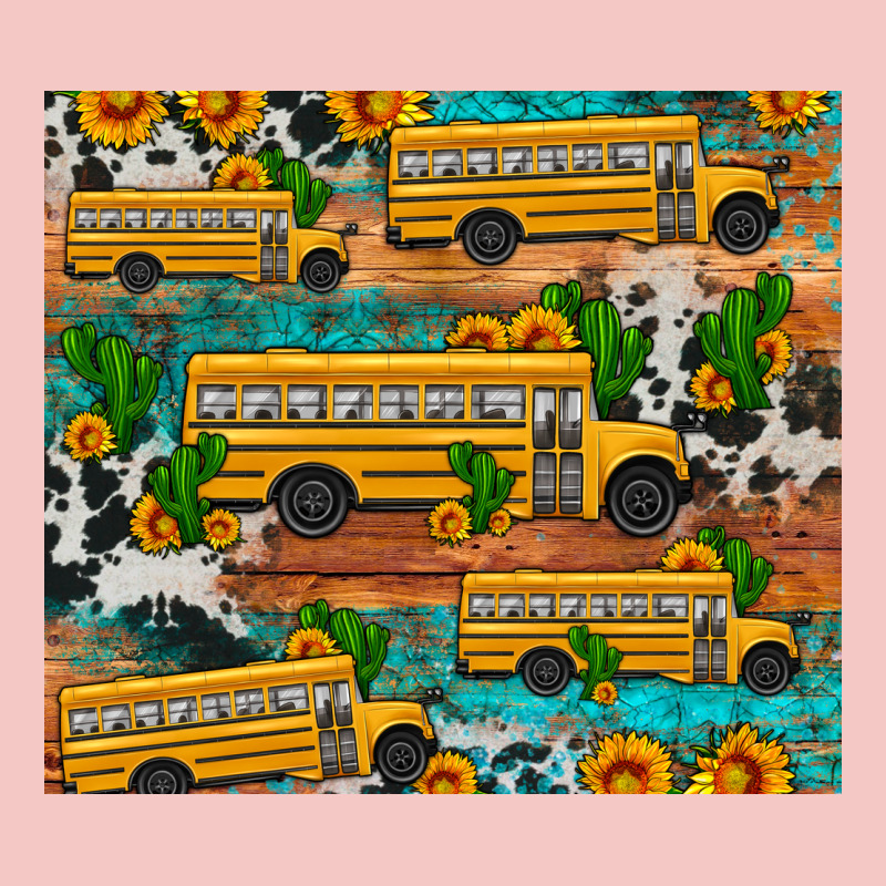 School Bus Cactus Sunflower Urban Heavy Tee by Artiststas | Teevron