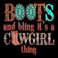Boots And Bling Its A Cowgirl Thing Heavy Core Tee | Teevron