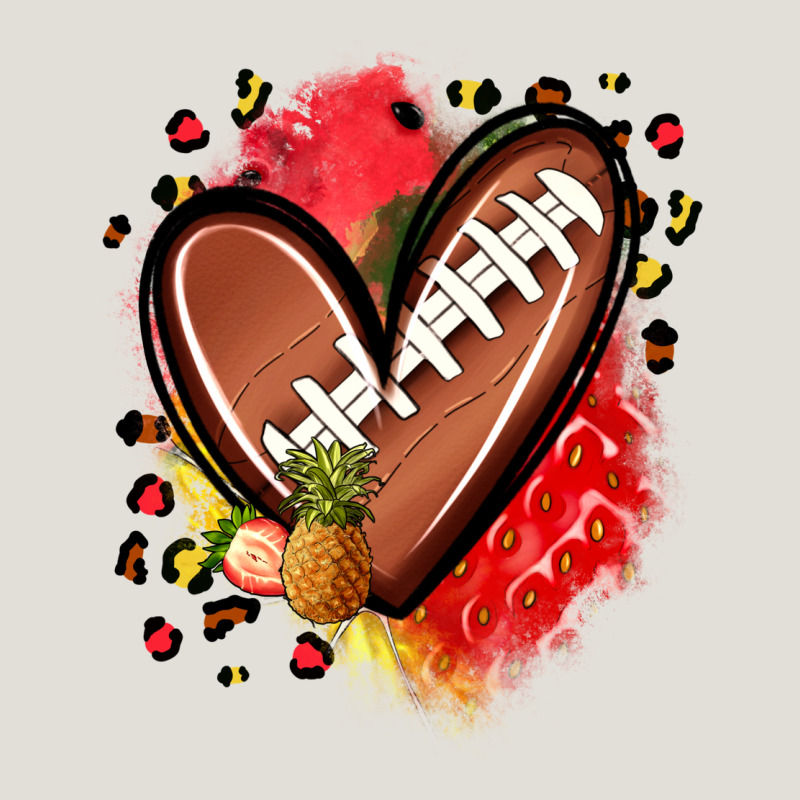 Fruits And Football Heart Heavy Core Tee by Zillion Design Studio | Teevron