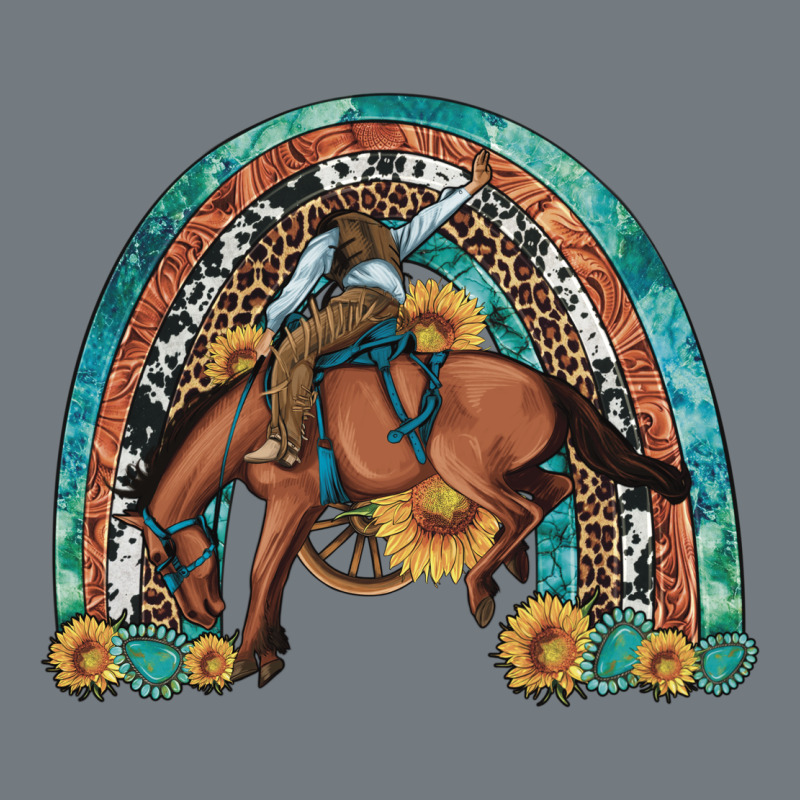 Bucking Bronco Rodeo Rainbow Heavyweight Sweatshirt by Artiststas | Teevron