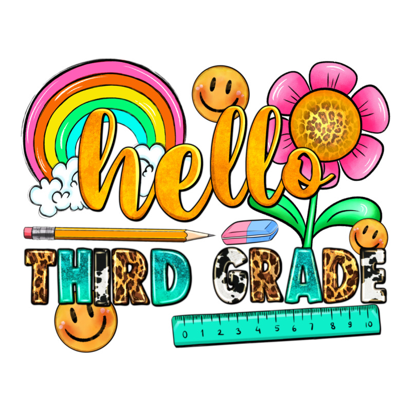 Hello Third Grade Zipper Hoodie by NancyCooperArtShop | Teevron