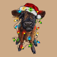 Highland Cow Calf With Christmas Lights Vintage Hoodie | Teevron