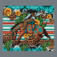 Bucking Bronco Cowboy Rodeo Cactus And Sunflowers Heavyweight Sweatshirt | Teevron
