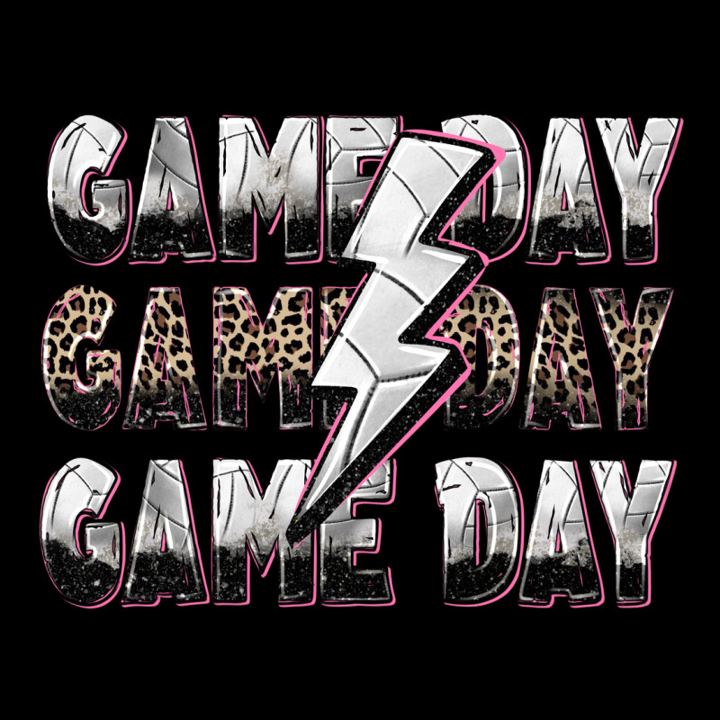 Game Day Game Day Volleyball Lightning Bolt Ladies Tee by Zillion Design Studio | Teevron
