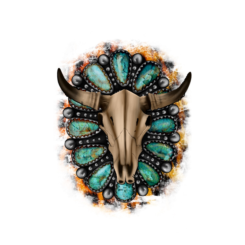 Western Gemstone Bull Skull Premium Sweatshirt by Bettercallsaul | Teevron