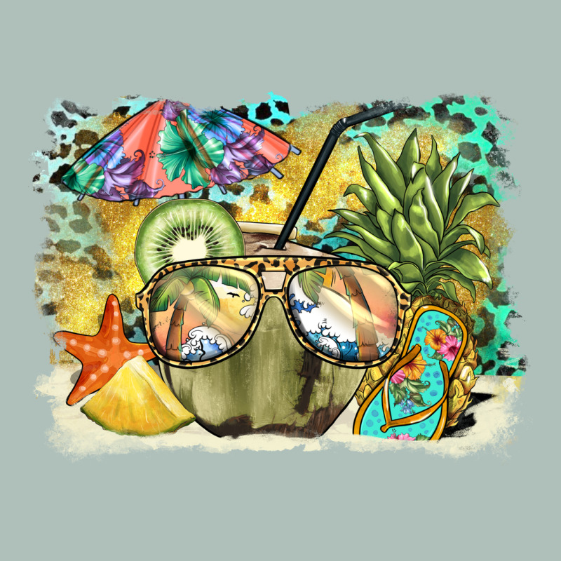 Coconut With Fruits  Background Heavyweight Hoodie by BarkalooDesign | Teevron