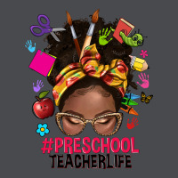 Preschool Teacher Life Afro Messy Bun Zipper Hoodie | Teevron