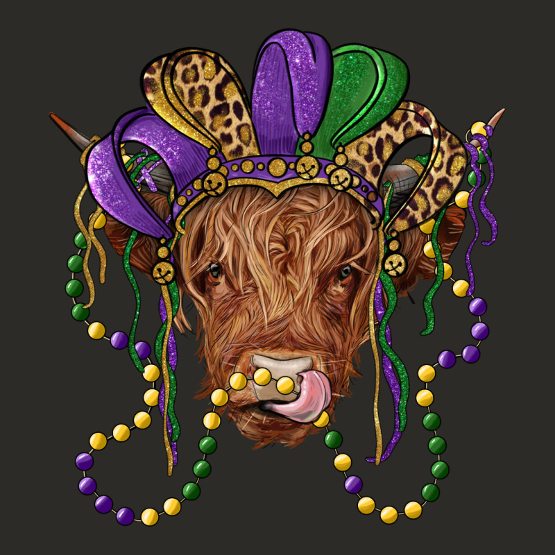 Highland Cow With Mardi Gras Hat Heavy Core Tee by RanaPortraitStore | Teevron