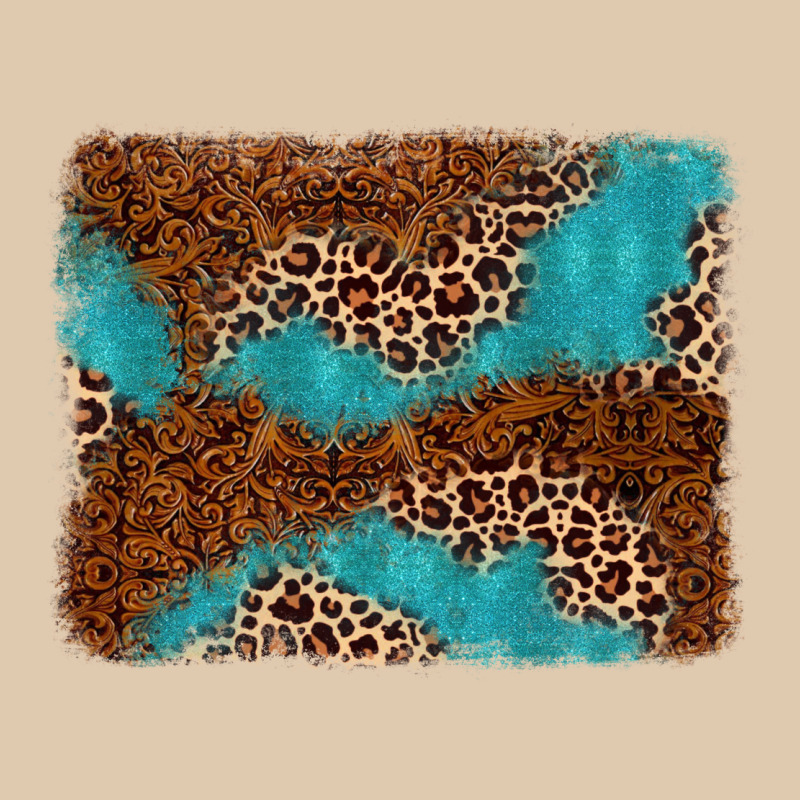 Turquoise Glitter Leopard Background Heavyweight Sweatshirt by AdoDesignShop | Teevron