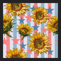 Patriotic Sunflowers Stripes And Stars Seamless Patrern Vintage Tee | Teevron