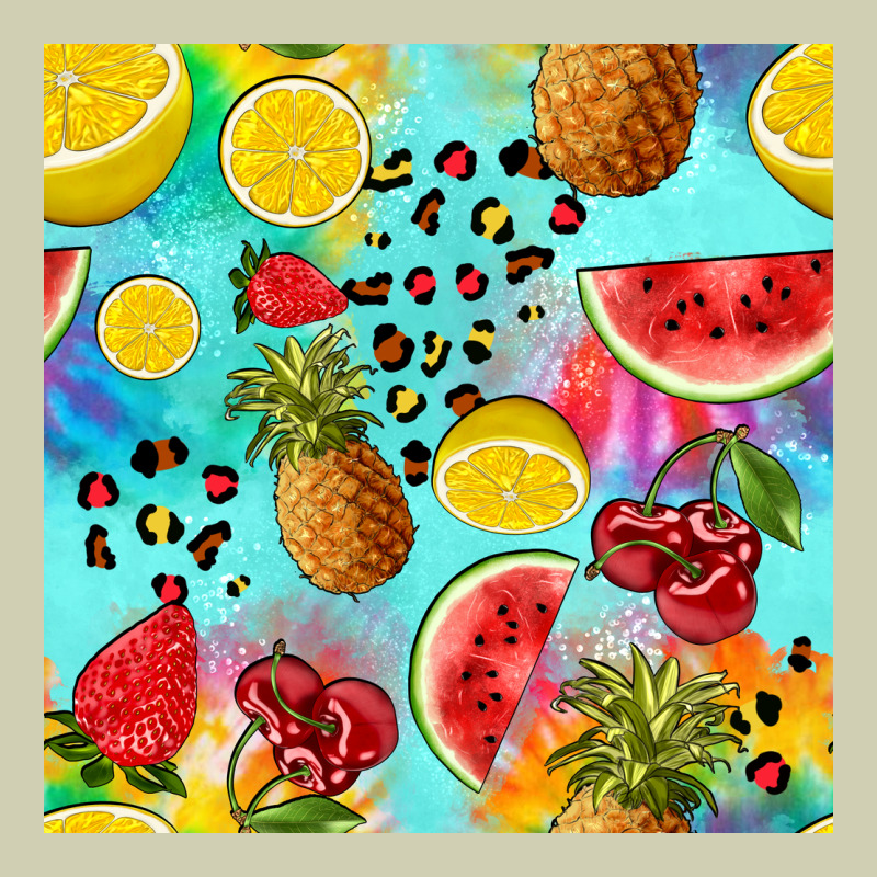 Fruits Tie Dye Seamless Pattern Heavy Core Tee by Zillion Design Studio | Teevron