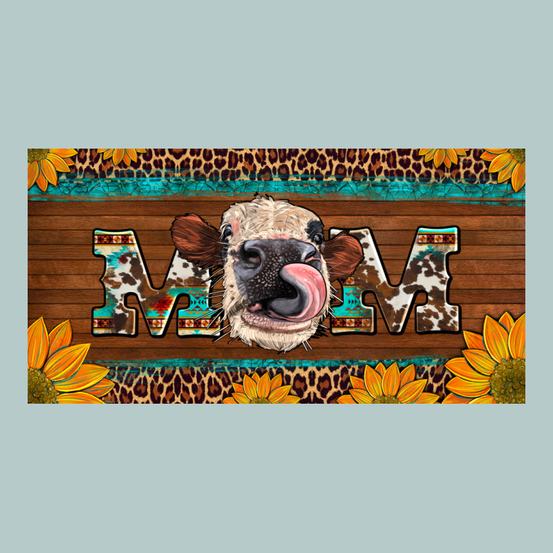Western Heifer Mom With Sunflowers And Turquoise License Plate Heavy Core Tee by Artiststas | Teevron