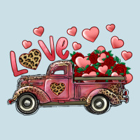 Love Truck With Roses And Leopard Ladies Tee | Teevron