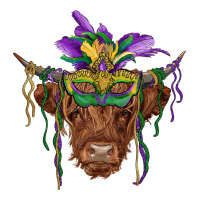 mardi gras mask highland cow | Teevron