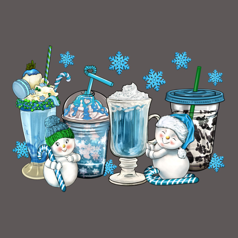 Winter Snowman Coffee Cups Premium Hoodie by texasbilliewilder | Teevron