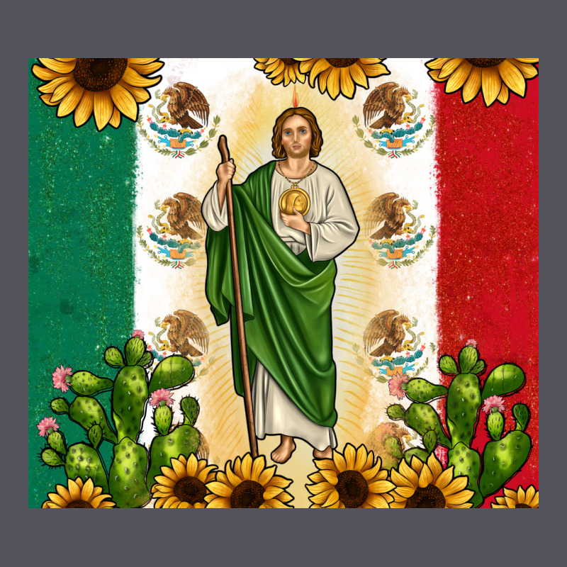 San Judas With Mexican Flag Vintage Hoodie by JahusDesignShop | Teevron