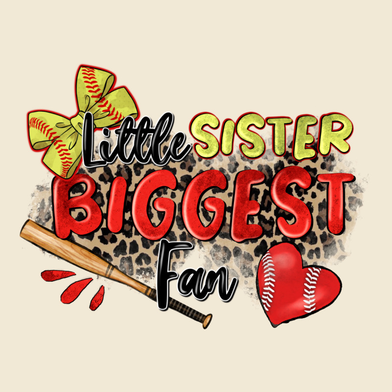 Little Sister Biggest Fan Softball Ladies Tee by Zillion Design Studio | Teevron