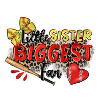 Little Sister Biggest Fan Softball Ladies Tee | Teevron