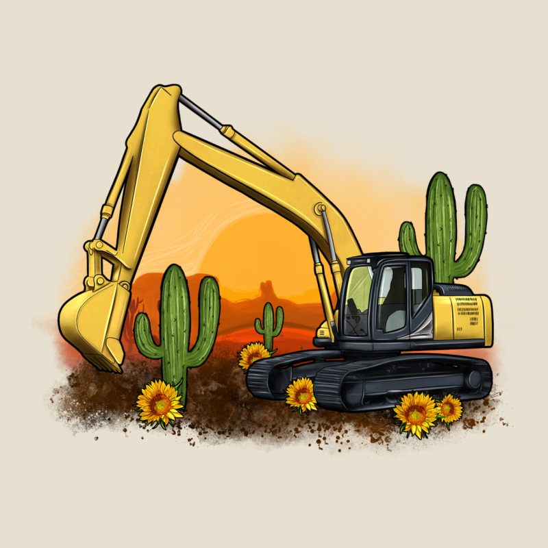 Excavator Cactus Sunflower Sunset Urban Heavy Tee by Artiststas | Teevron