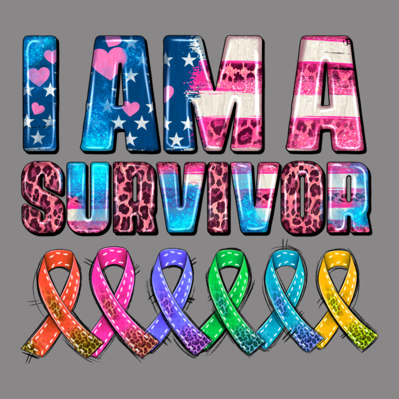 I Am A Survivor With All Cancer Ribbons Vintage Tee by AdoDesignShop | Teevron