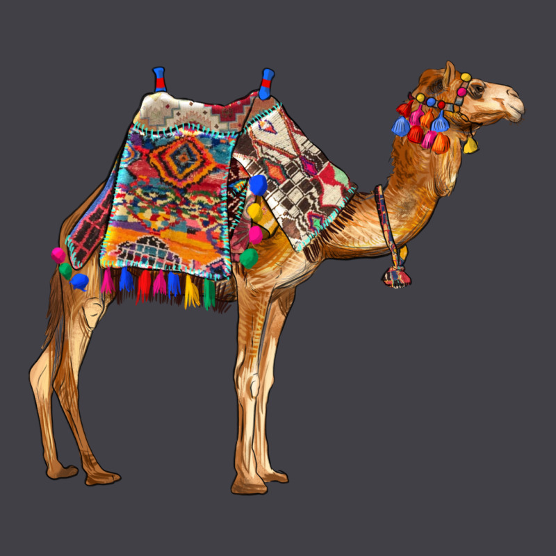 Camel With Colorful Saddle Heavyweight Hoodie by BarkalooDesign | Teevron