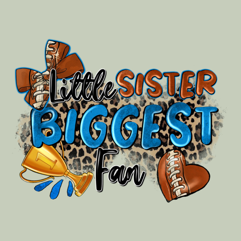 Little Sister Biggest Fan Football Ladies Tee by Zillion Design Studio | Teevron