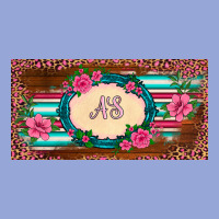 Preview Western Pink Flovers Leopard Serape   License Plate Template Classic Tee | Teevron