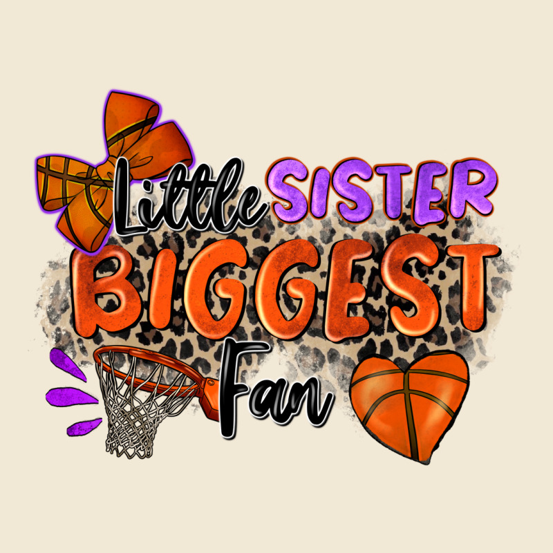 Little Sister Biggest Fan Basketball Ladies Tee by Zillion Design Studio | Teevron