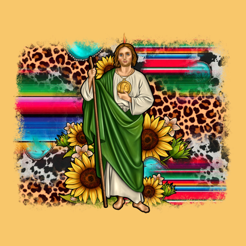 San Judas Leopard Cowhide Sunflower Background Vintage Hoodie by JahusDesignShop | Teevron
