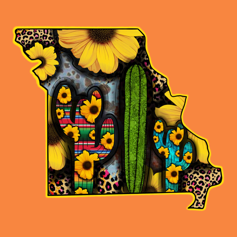 Western Missouri Map Sunflower And Cactus Pattern Premium Sweatshirt by Bettercallsaul | Teevron