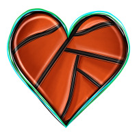 Basketball Heart Ladies Tee | Teevron