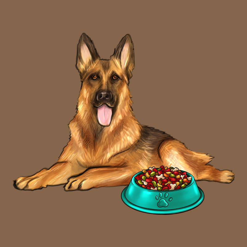 German Shepherd With Food Bowl Premium Tee by texasbilliewilder | Teevron