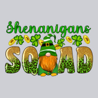 Shenanigans Squad Gnomes Shamrock Gold Leopard Glitter Heavyweight Sweatshirt | Teevron