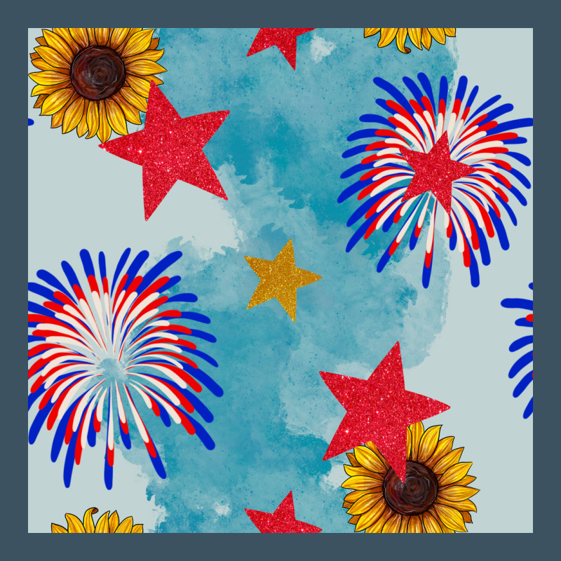 Patriotic Fireworks And Sunflower Urban Heavy Tee by BundleAndBundleShop | Teevron