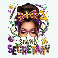 Mardi Gras School Secretary Caucasian Messy Bun Premium Hoodie | Teevron